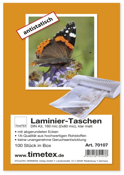 Laminating Pouches A3 2x80 mic matte, 100 pcs.