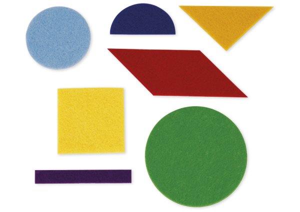Geometric shapes made of felt, 196 pcs.