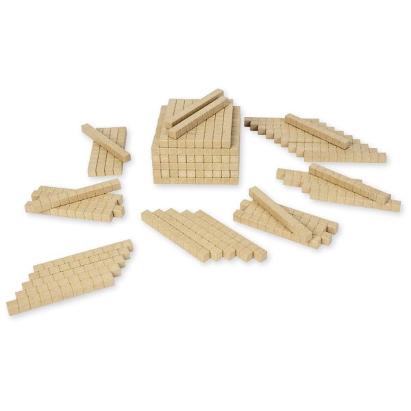 Dienes Decimals Tens Rods, natural, Set of 100 pcs.