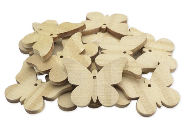 Schmetterlinge aus Holz, groß, 20 Stück