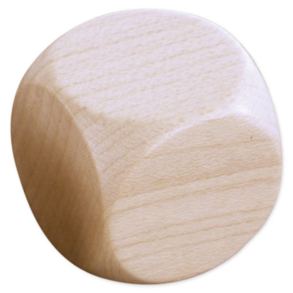 Plain Wooden Dice 30 mm, 10 pcs. in a bag