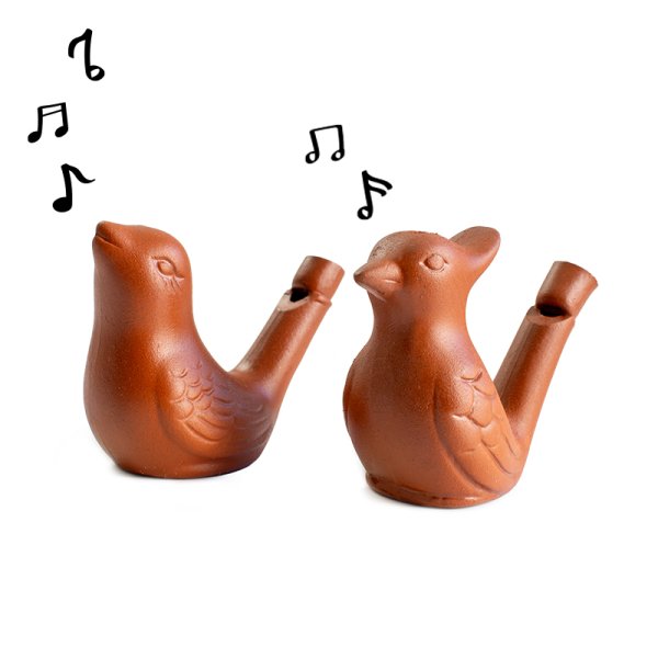 Bird water whistles, 2 pieces