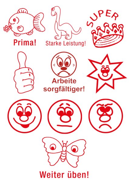 Silkscreen Stamp Set "Positive Reinforcement", Classic 11 pcs., in box