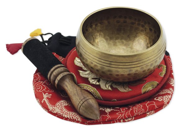 Singing Bowl in embroidered bag, 8 cm ø, approx. 235 g