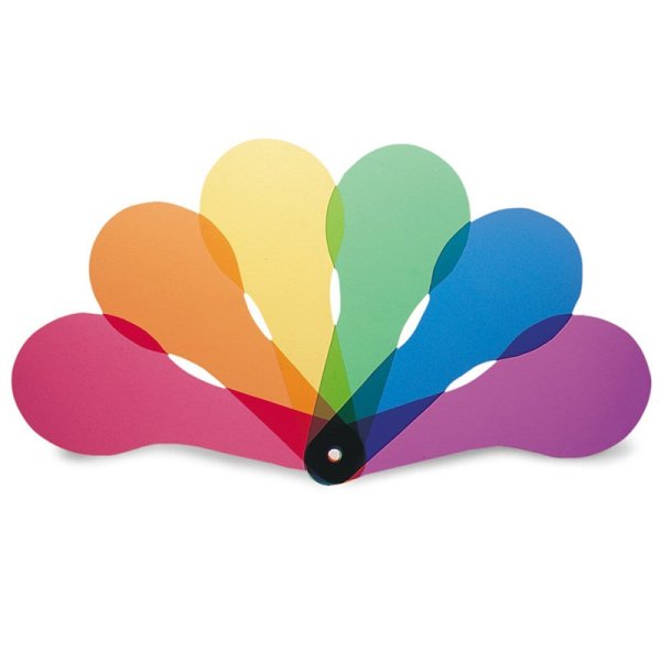 Colour Mixing Discs with handle, 18 pcs.