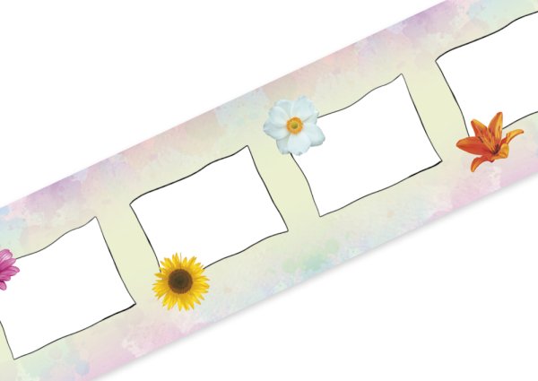 Decorative Band Rice Paper 10 cm, self-adhesive + can be written on, 10 m