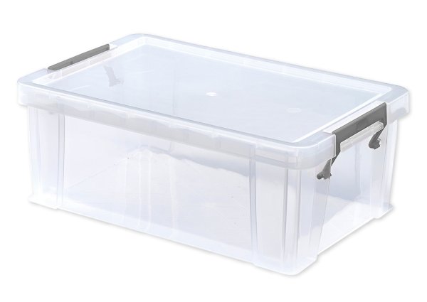 Plastic Box Stackable, transparent, 10 litres (A4 XL)