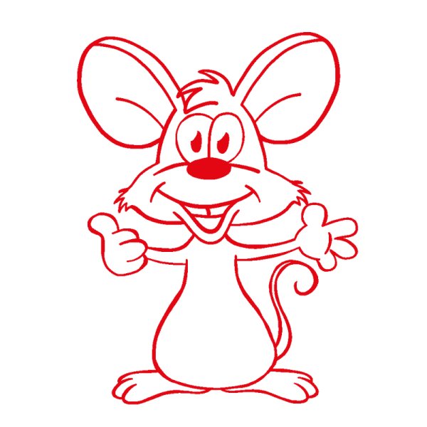 "Perpetuum" Silkscreen Stamp "Mouse", round