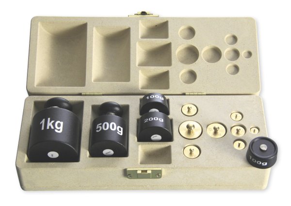 Weights Set for Table Scales, 2 kg, 13 pcs., in folding lid box