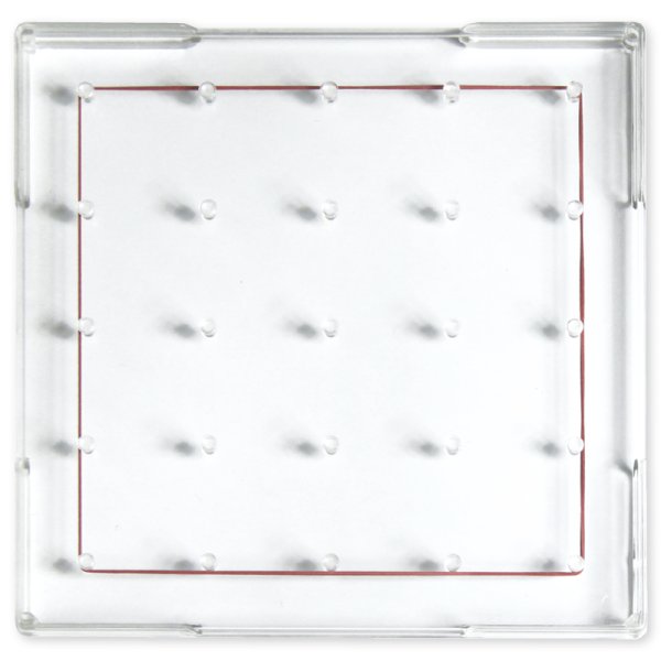 Geometric Board one sided (5x5 Pins), 15 x 15 cm, transparent