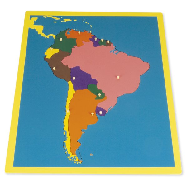 TimeTEX Puzzle Map of South America "Montessori Premium"