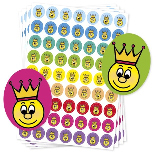 "Face with Crown" Commendation Stickers, 440 pcs.