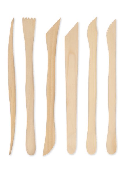 Set Modellierwerkzeug aus Holz, 6-tlg.