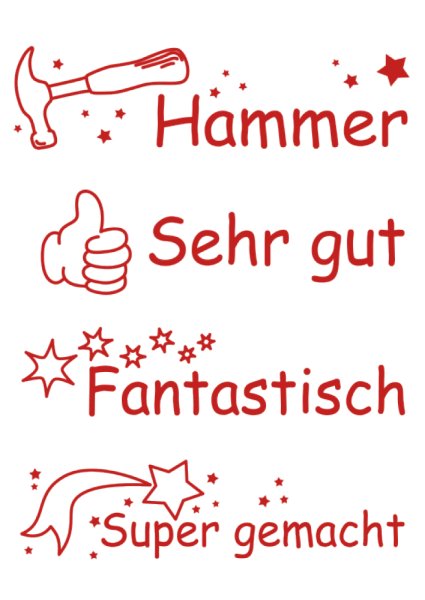 Silkscreen stamp "Perpetuum", 4-in-1, "Hammer"