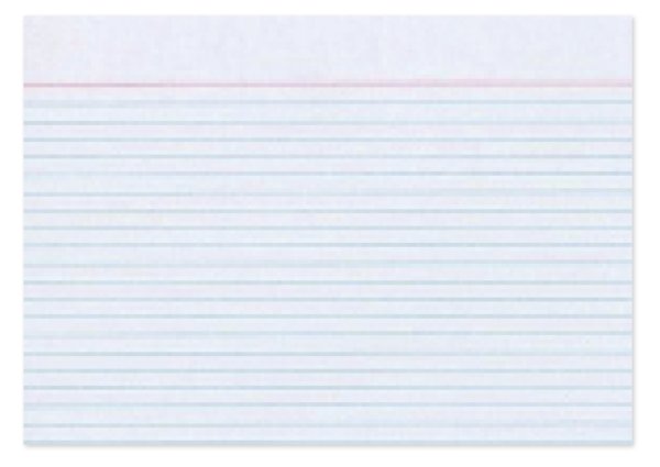 Index Cards A7, white, lined, 100 pcs.