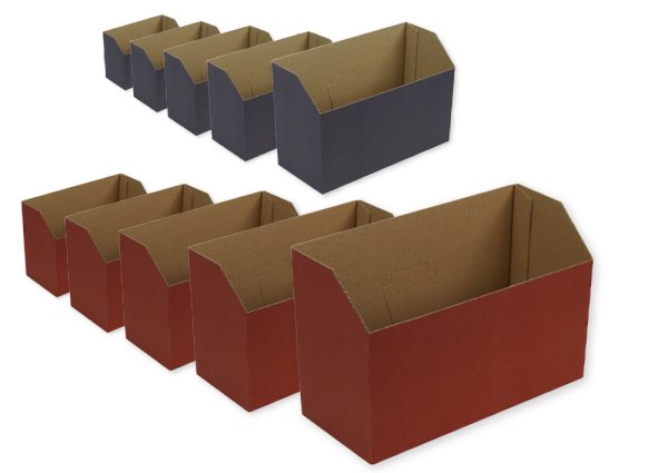 Set of Natura Index Cards made of A5 cardboard, coloured, angled opening, lies flat, 5 pcs.