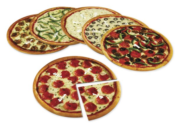 Demo Fraction Circle "Pizza", 200 mm ø, magnetic, 24 pcs.