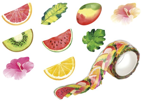Decorative Sticker from rice paper "Fruit", 200 pcs.