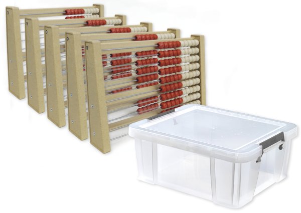 Class Set of Abacuses for numbers in the 100s, 11 pcs., in a box