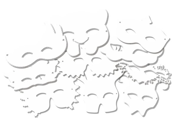 Tiermasken aus Papier, 30 Stück