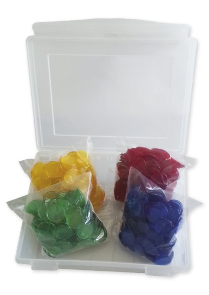 Plastic Chips transparent, 1000 pcs. box