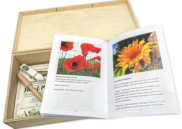 Seed Box "Garden Box for Children", Set 1, 65 pcs.