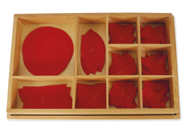 TimeTEX Box with plastic Fraction Circles "Montessori Premium"