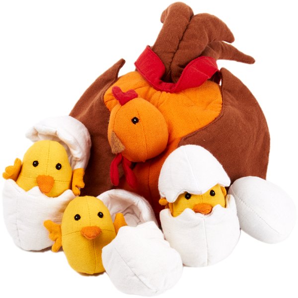 Life cycle fabric model "chicken with chick", 8 pcs.