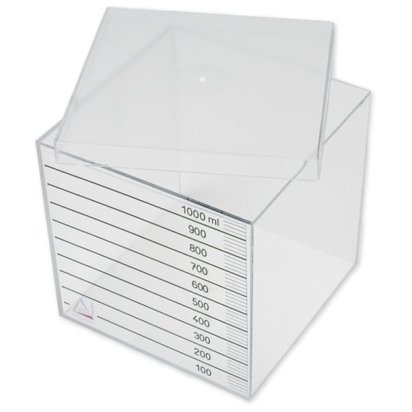 Litre Cube, transparent, made from RE-Plastic
