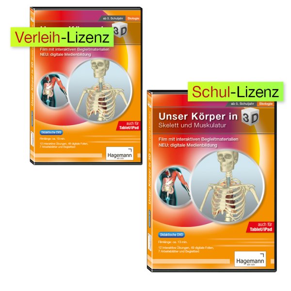 Teaching DVD "Our body in 3D: skeleton and muscles", tablet compatible