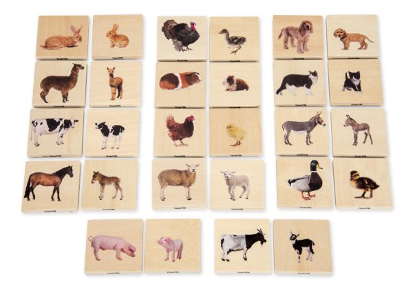 Mother and Baby Memory Game "Pets", 28 pcs.