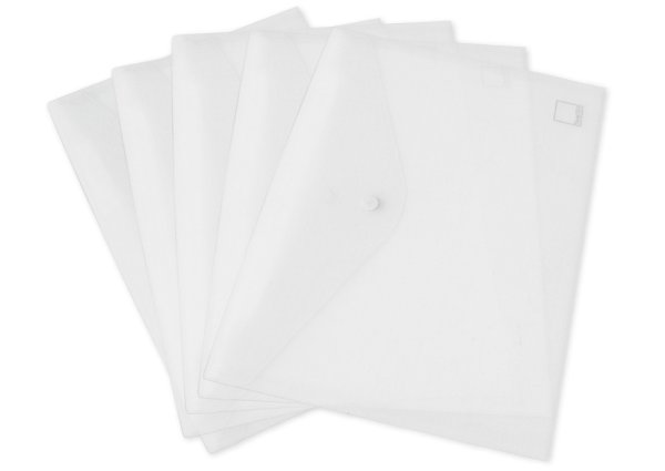 Set of A4 Document Folders, 7 pcs. transparent colourless
