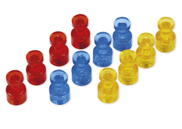 Set of Neodymium Magnets with handle, 11 mm ø, 12 pcs.