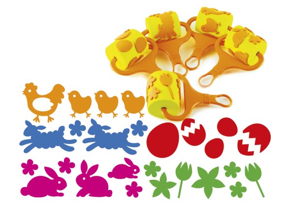 Motiv-Druckrollen "Ostern", 5-tlg.