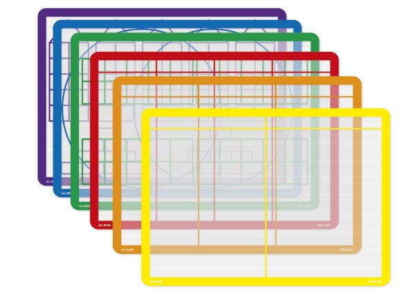 Timetex Set of Calculation Panels A3, colourful, 6 pcs.