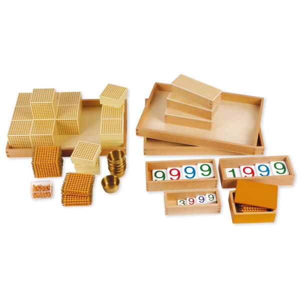TimeTEX Golden Bead Material, complete set, German "Montessori Premium"