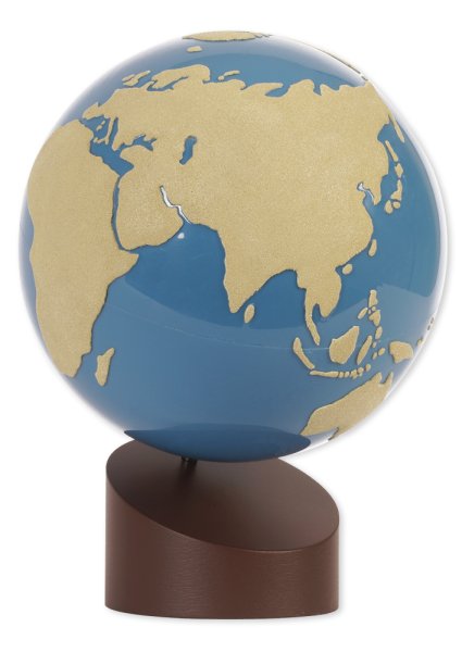 TimeTEX Globe Land and Water, sandpaper "Montessori Premium"