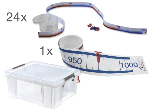 Class Set of Number Line Calculation Tapes 1-1000, 25 pcs., in box