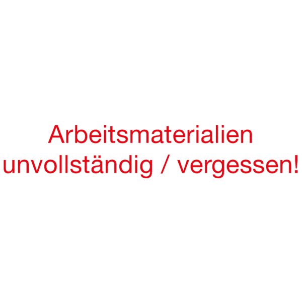 "Perpetuum" TimeTEX Silkscreen Stamp "Arbeitsmaterialien" ("Work Materials")