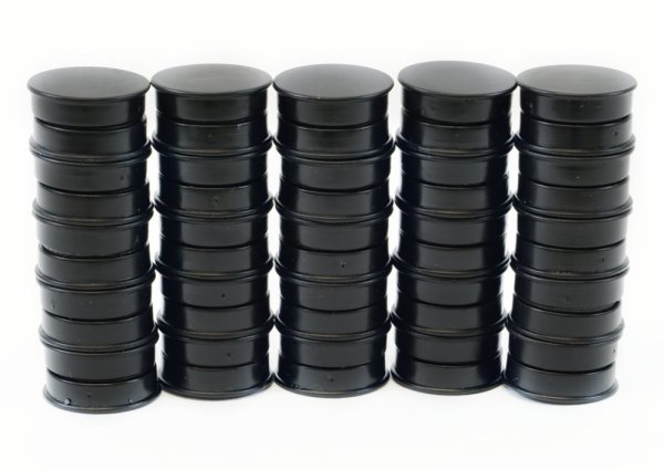 Set of Magnets black, 24 mm ø, 50 pcs.