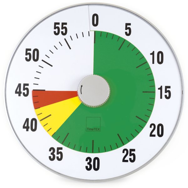 TimeTEX "Silent" Timer XL, 32 cm ø with traffic light clock face