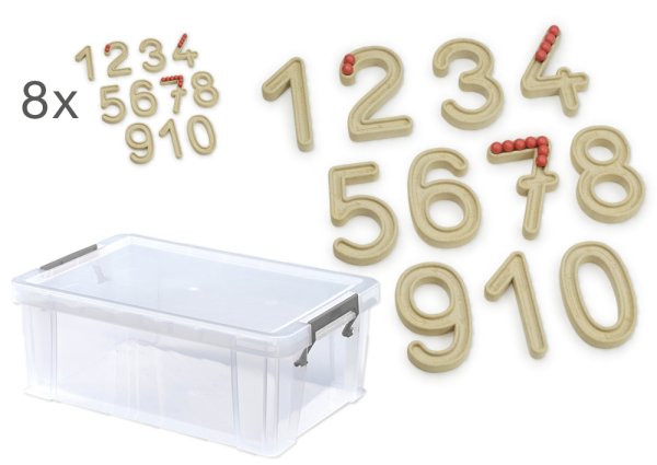 Class Set of Digits 1-10, 8 pcs., in box
