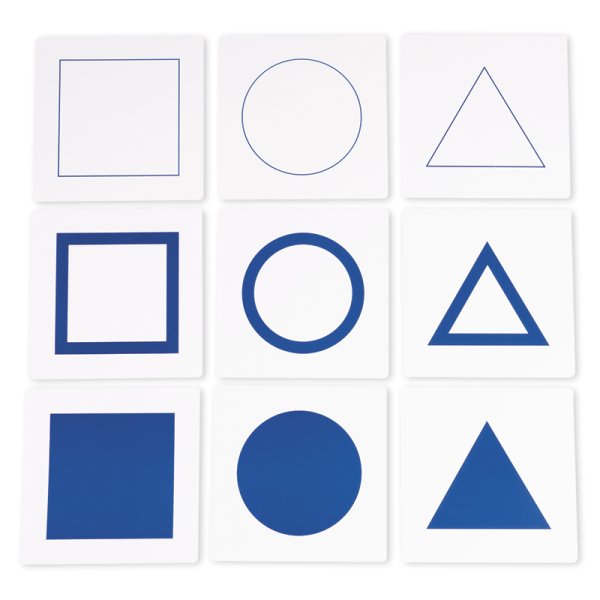 TimeTEX Geometric form Cards for the Demonstration Tray "Montessori Premium"