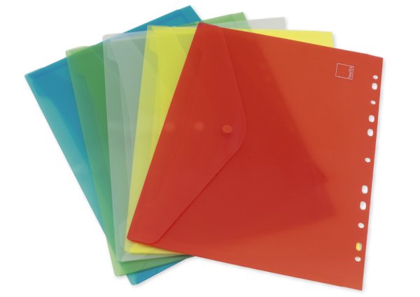 Set Document Folders A4 for filing, 5 pcs. assorted colours