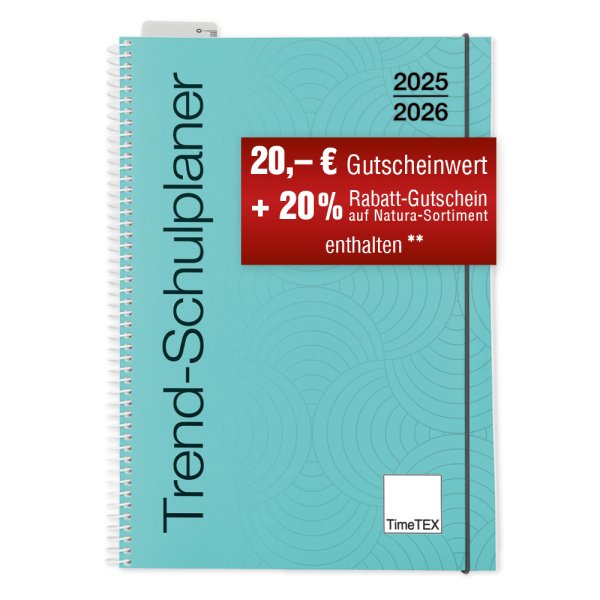 TimeTEX Trend School Planner A5, lagoon, 2025/2026