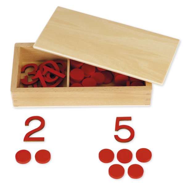TimeTEX Digits and Chips in a box, "Montessori Premium"