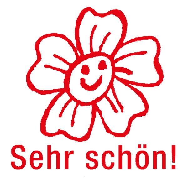 "Perpetuum" Silkscreen Stamp Flower "Sehr schön!" ("Very nice!")