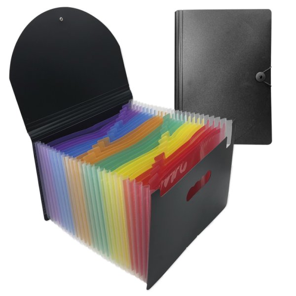 Upright Expanding File A4-Plus XXL with rubber band closure, 25 compartments