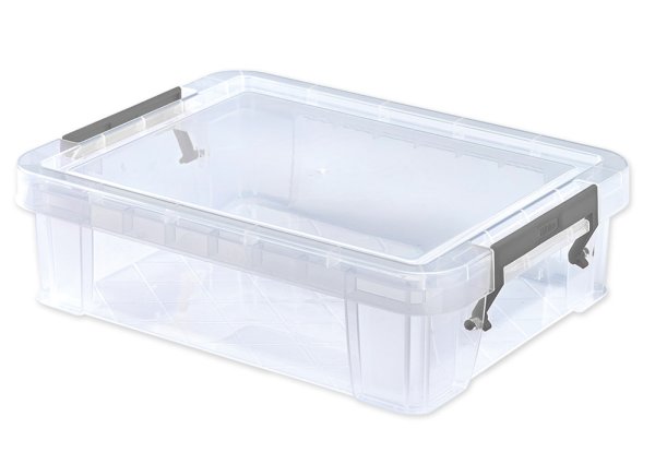 Plastic Box Stackable, transparent, 2.3 litres (A5)