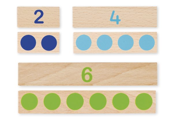 Counting Bars with Numbers and Quantities, 36 pcs.
